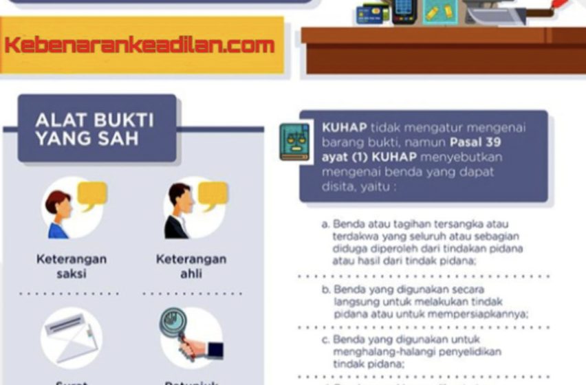 Perbedaan Alat Bukti dan Barang Bukti