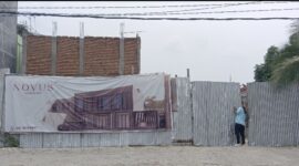 Lokasi pembangunan Novus Residence yang masih dalam tahap pengerjaan dan menjadi sorotan terkait legalitas serta kesesuaian PBG.Foto: Mediakebenarankeadilan.com